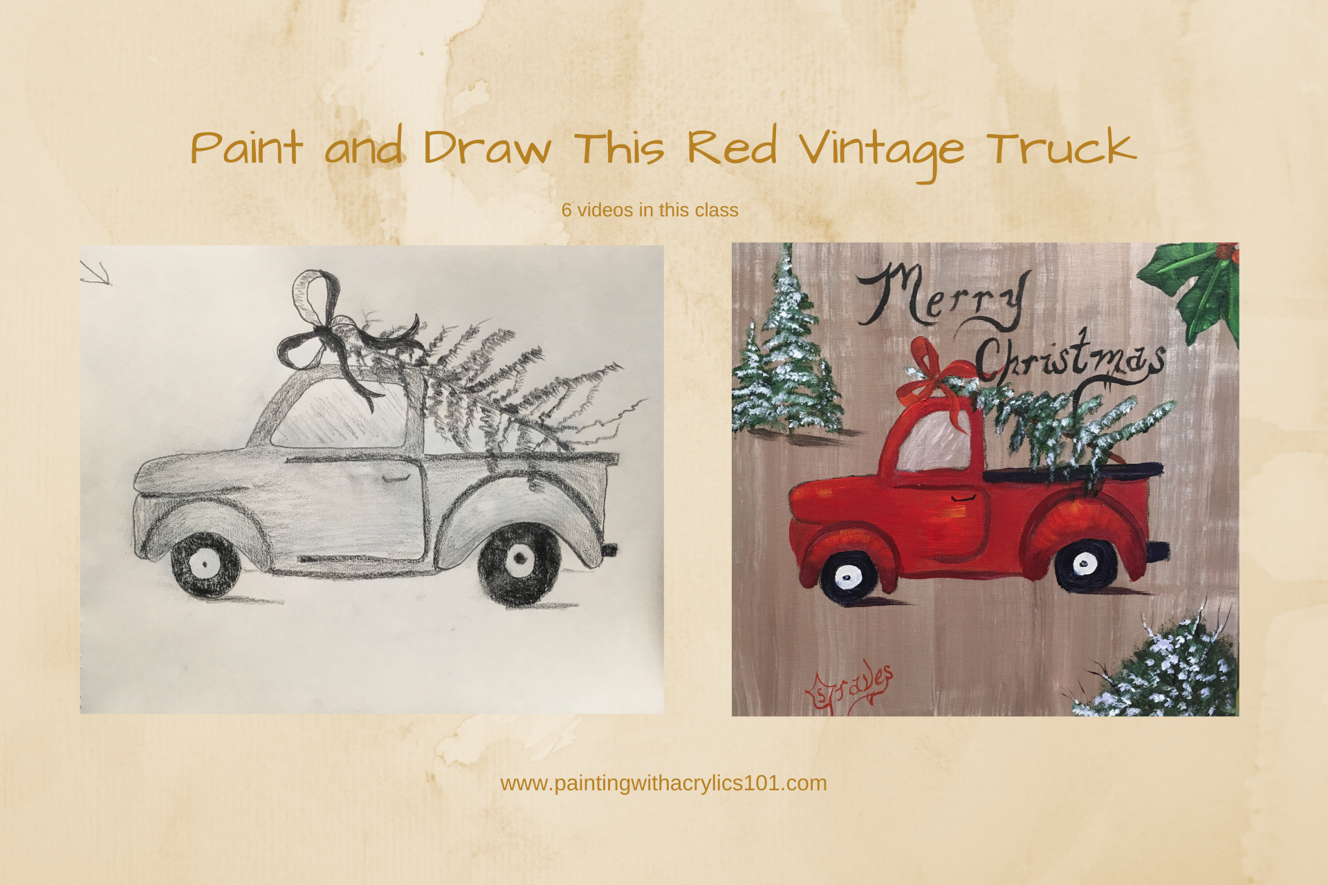 Paint a Red Vintage Truck