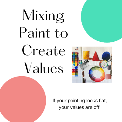 Mixing paint to create values