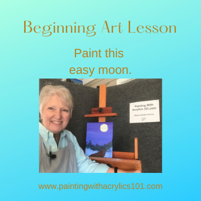 Paint an easy moon