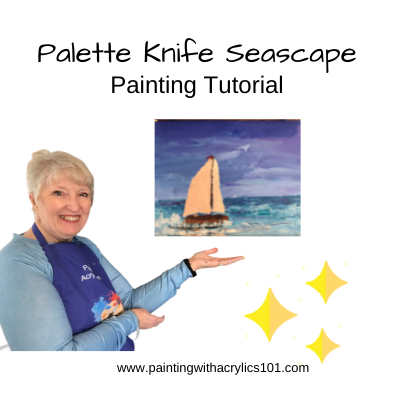 sailboat palette knife painting