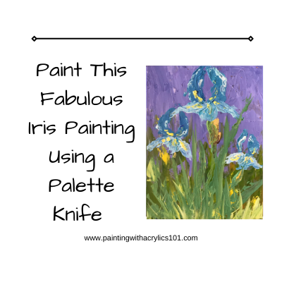 Palette knife Iris painting