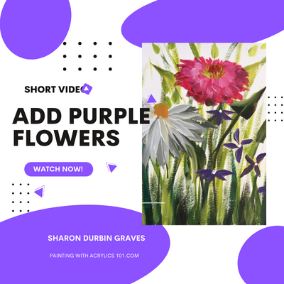 adding purple flowers short video