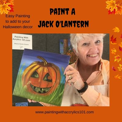 Paint a fun Jack O'Lantern