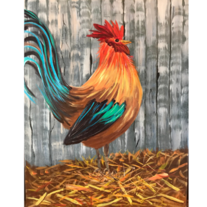 Rooster painting for PWAA