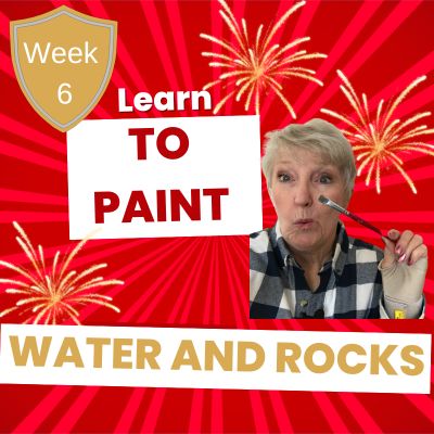 Beginners guide to painting water and rocks.