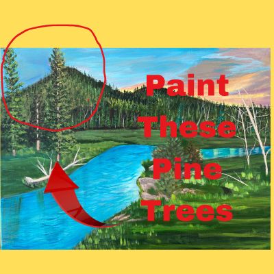 How to paint pine trees