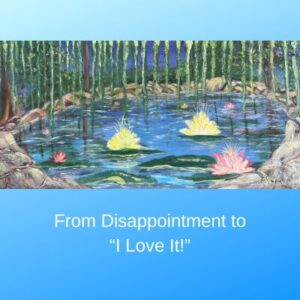 Molding paste in water lily painting
