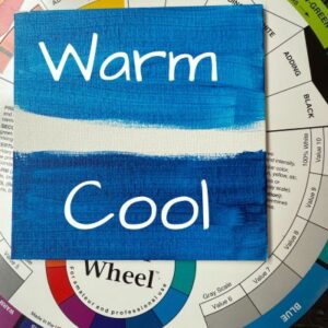Examples of warm and cool blues