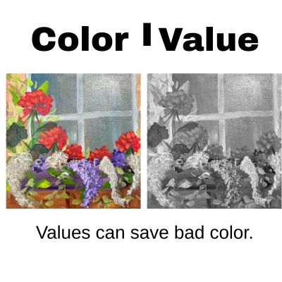 Values versus Color in Art