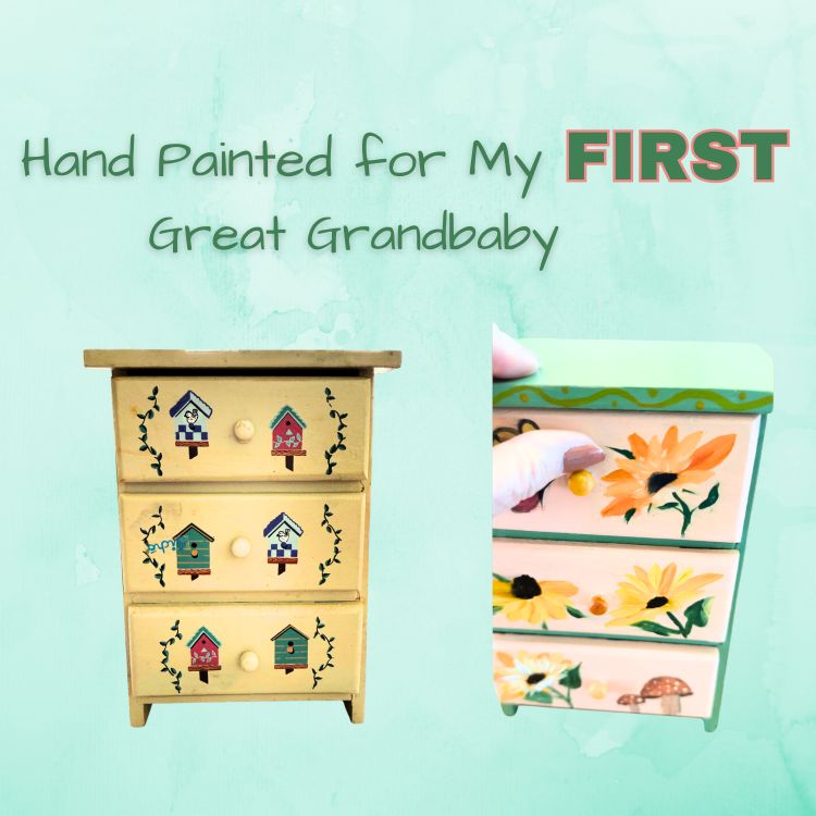 Hand painted woodland decor